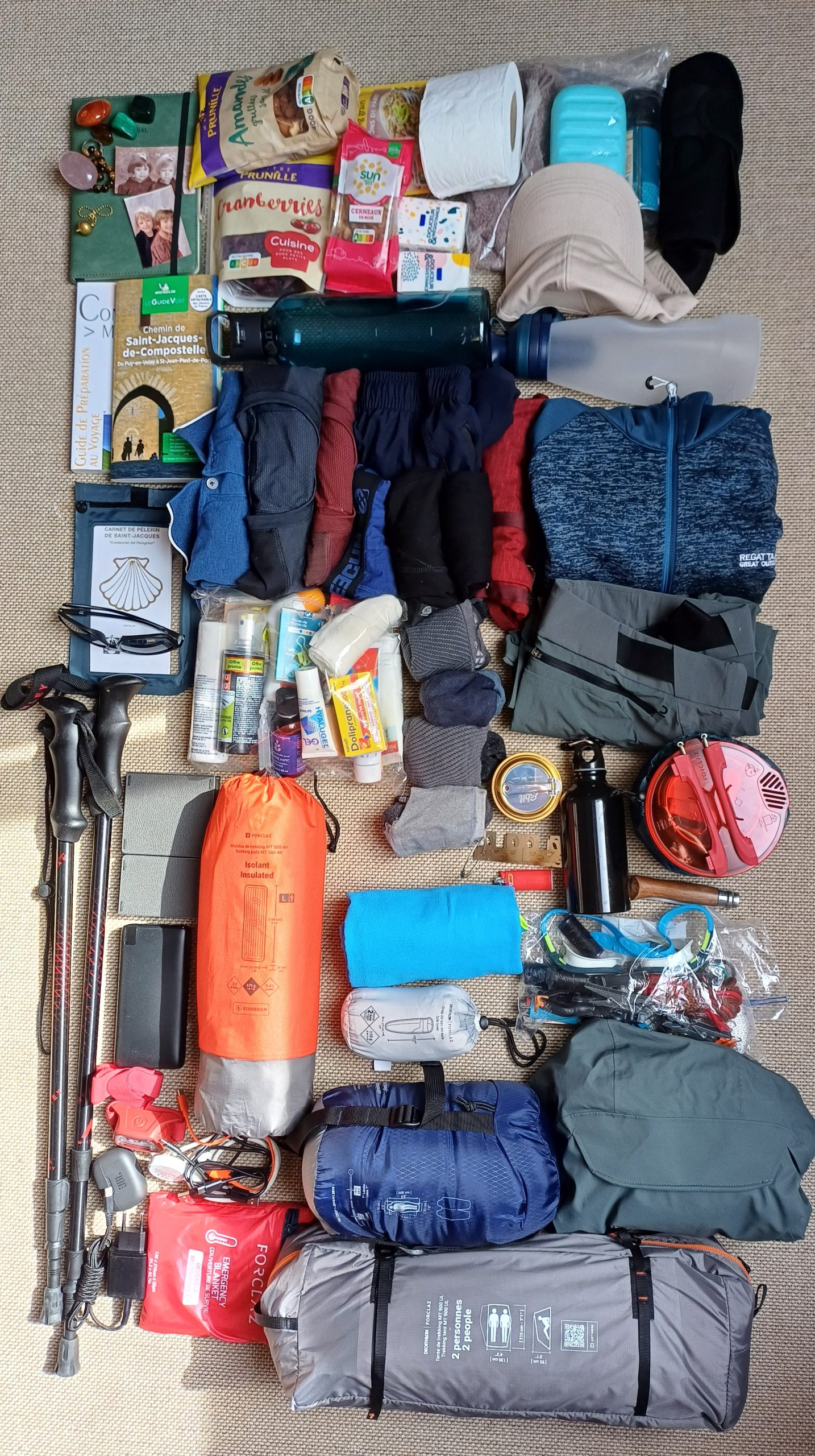 Le contenu complet du sac