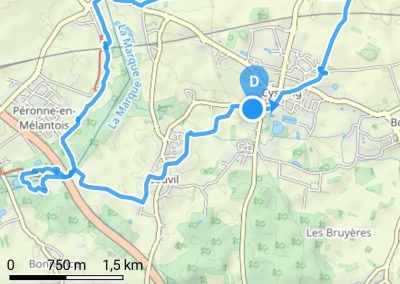 Détail du parcours autour de Cysoing